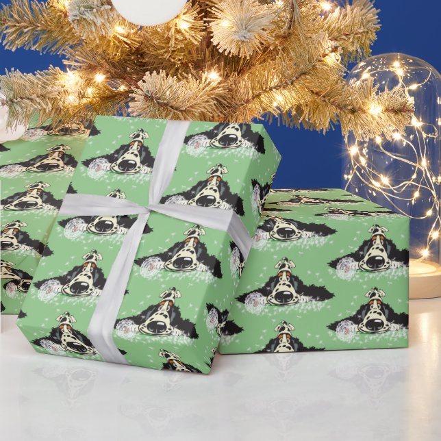 Cartoon English Cocker spaniel  Wrapping Paper (Holidays)