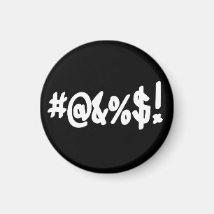 Cartoon Expletive Swearing Curse Funny Symbols Magnet