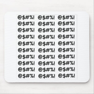 Cartoon Expletives Mouse Mat