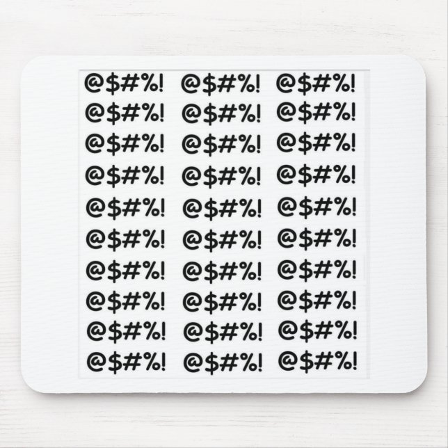 Cartoon Expletives Mouse Mat (Front)