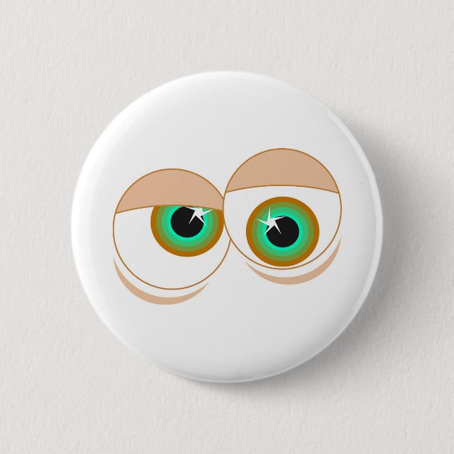 Cartoon eyes 6 cm round badge (Front)