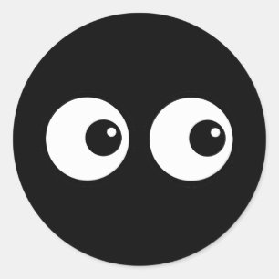 Cartoon Eyes Classic Round Sticker