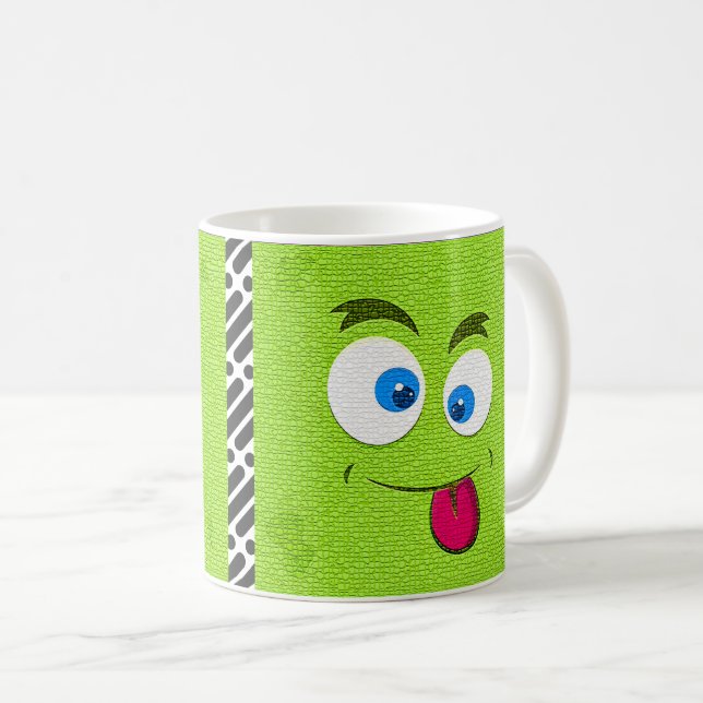 cartoon Face Expression Coffee Mug (Front Right)