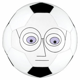 Cartoon Face Wearing Glasses Design Hilarious Football