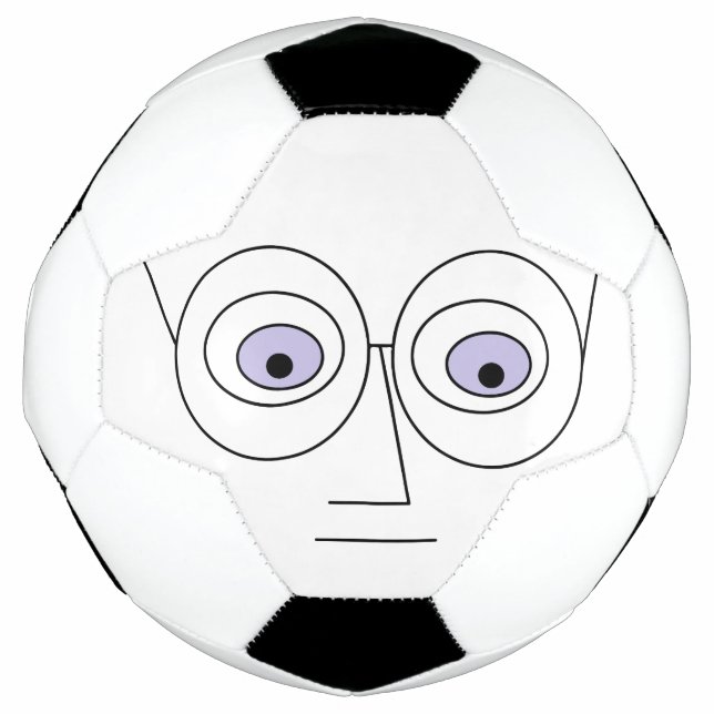 Cartoon Face Wearing Glasses Design Hilarious Football (Front)