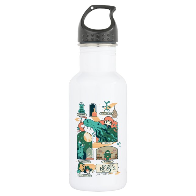 Cartoon Fantastic Beasts Scenes 532 Ml Water Bottle (Front)