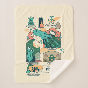 Cartoon Fantastic Beasts Scenes Sherpa Blanket