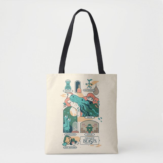 Cartoon Fantastic Beasts Scenes Tote Bag (Front)