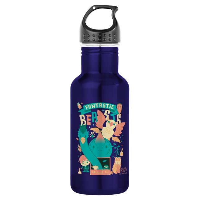 Cartoon Fantastic Beasts With Newt Scamander 532 Ml Water Bottle (Front)