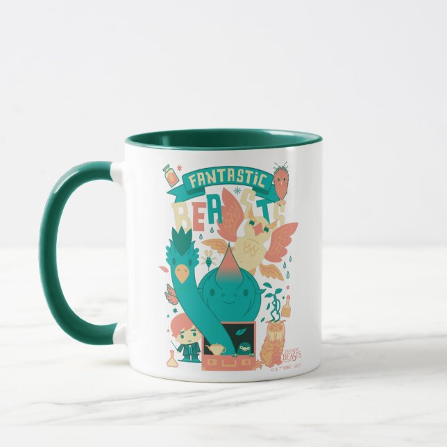 Cartoon Fantastic Beasts With Newt Scamander Mug (Left)