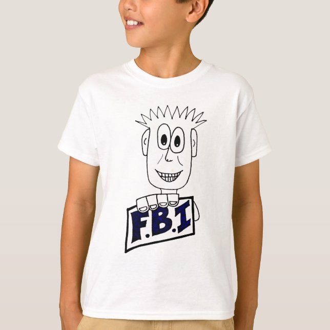 Cartoon FBI Agent T-Shirt (Front)