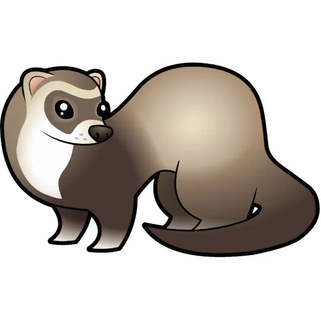 Cartoon Ferret Photo Sculpture Magnet