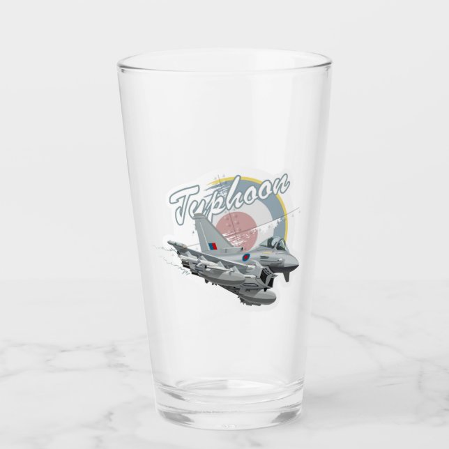 Cartoon fighter plane glass (Front)