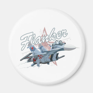 Cartoon fighter plane magnet