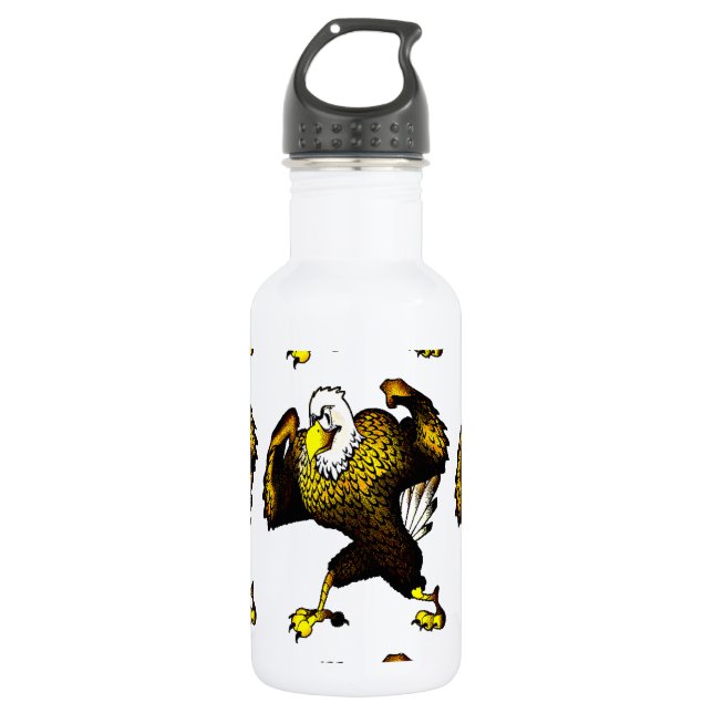 Cartoon Fighting Eagle 532 Ml Water Bottle (Front)