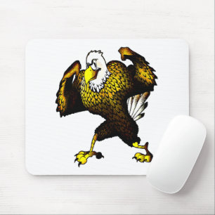 Cartoon Fighting Eagle Mouse Mat