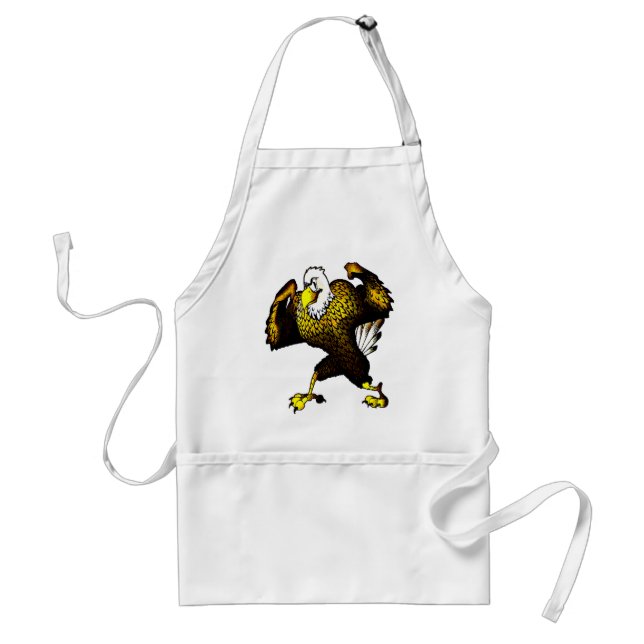 Cartoon Fighting Eagle Standard Apron (Front)