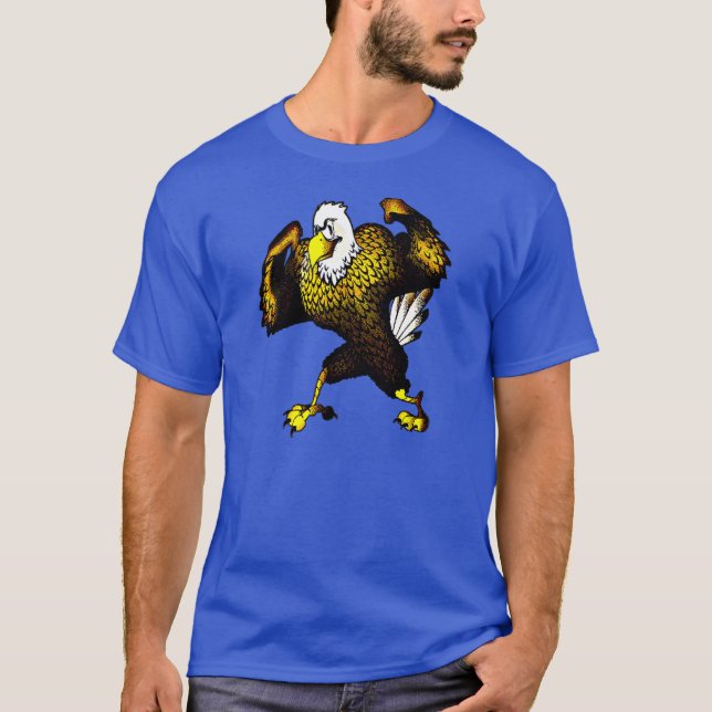 Cartoon Fighting Eagle T-Shirt (Front)