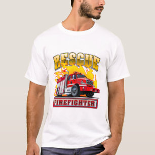 Cartoon Fire Truck T-Shirt
