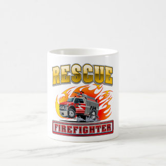 Cartoon firetruck coffee mug