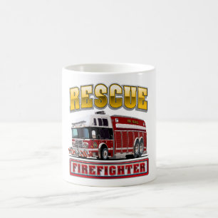 Cartoon firetruck hoodie coffee mug