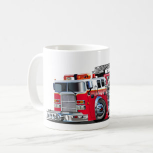 Cartoon firetruck hoodie coffee mug