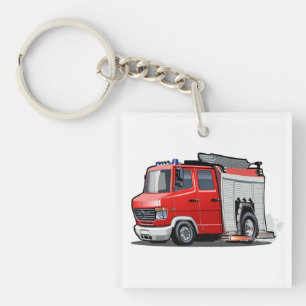 Cartoon firetruck key ring