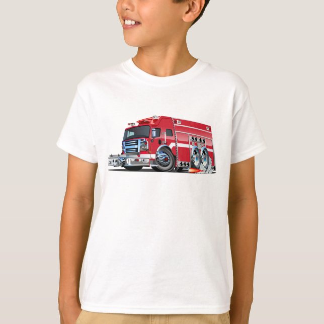 Cartoon firetruck T-Shirt (Front)