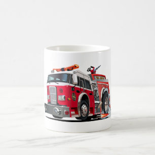 Cartoon firetruck T-Shirt Coffee Mug