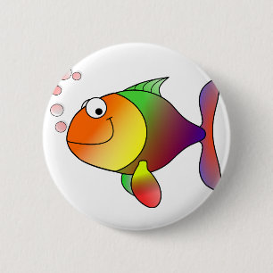 Cartoon Fish 6 Cm Round Badge