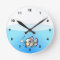 Cartoon Fish Bowl Clock with numbers