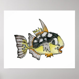 Cartoon Fish Children's Wall Art Poster