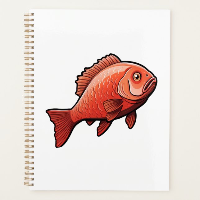 Cartoon fish illustration planner (Front)