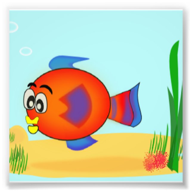 Cartoon Fish Photo Print (Front)