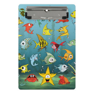 Cartoon Fish Underwater Mini Clipboard