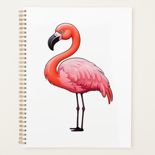 Cartoon flamingo illustration planner (Front)