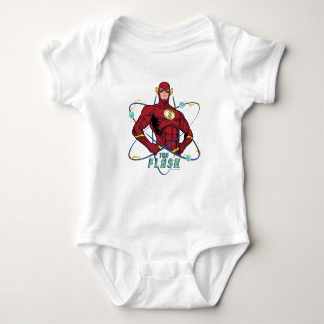 Cartoon Flash Atomic Graphic Baby Bodysuit (Front)