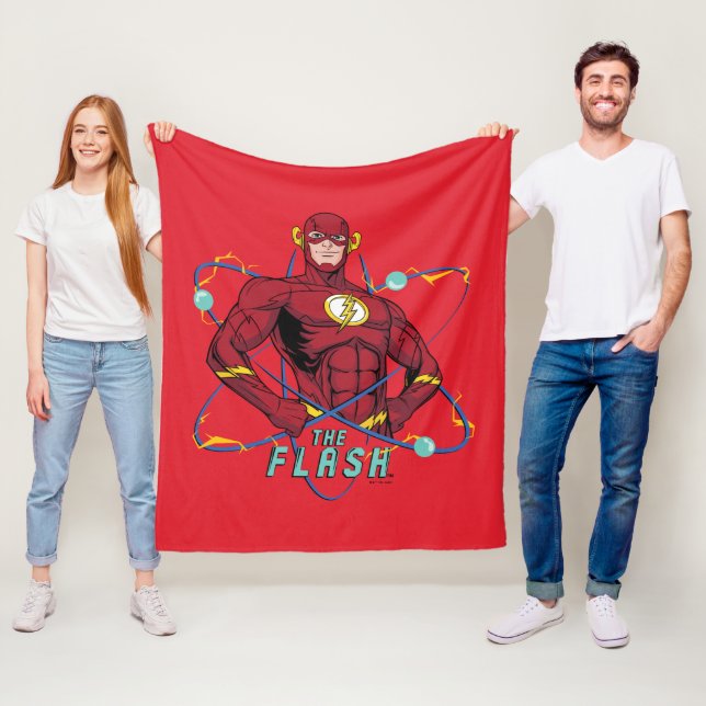 Cartoon Flash Atomic Graphic Fleece Blanket (In Situ)