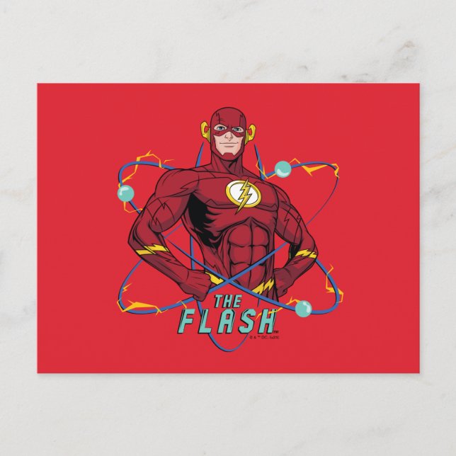 Cartoon Flash Atomic Graphic Postcard (Front)