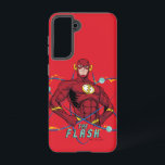 Cartoon Flash Atomic Graphic Samsung Galaxy Case<br><div class="desc">Check out this fun cartoon graphic of Flash with hands on hips in this atomic style character graphic!</div>