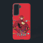 Cartoon Flash Atomic Graphic Samsung Galaxy Case<br><div class="desc">Check out this fun cartoon graphic of Flash with hands on hips in this atomic style character graphic!</div>