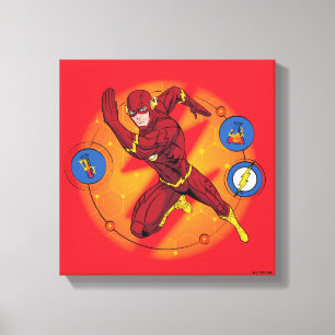 Cartoon Flash Laboratory Running Graphic Canvas Print