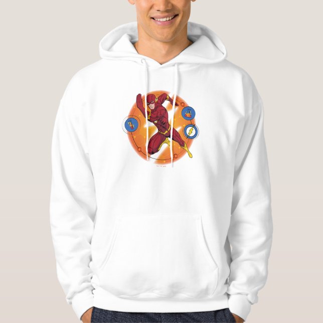 Cartoon Flash Laboratory Running Graphic Hoodie (Front)
