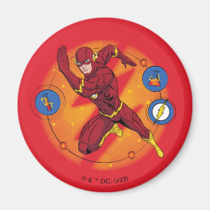 Cartoon Flash Laboratory Running Graphic Magnet
