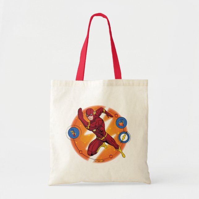 Cartoon Flash Laboratory Running Graphic Tote Bag (Front)