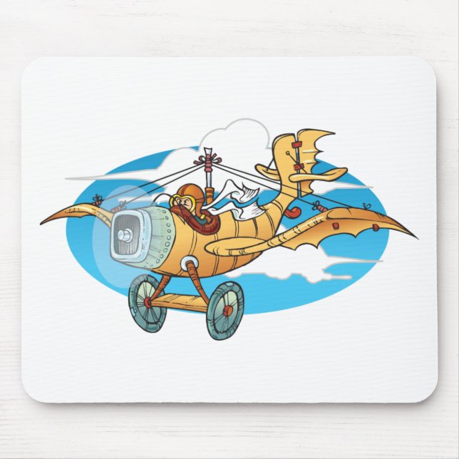 Cartoon Flivver Mouse Mat (Front)