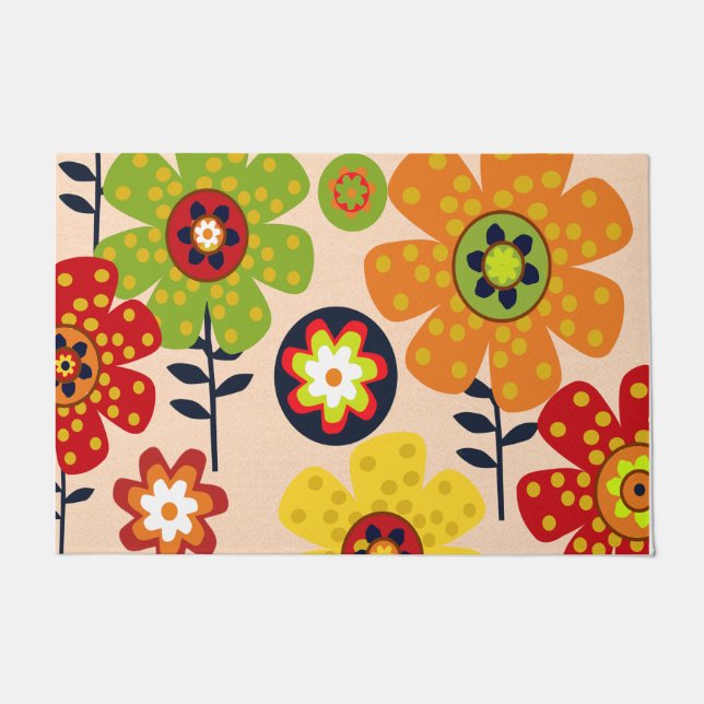 Cartoon Flower Mat, Kids Room Decoration Doormat (Front)