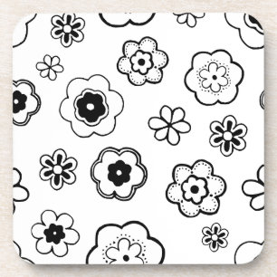 cartoon flowers coaster