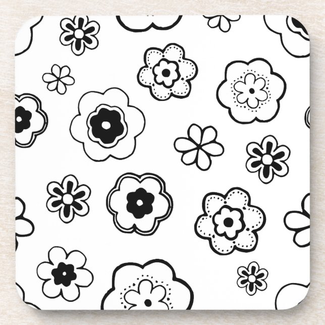 cartoon flowers coaster (Front)