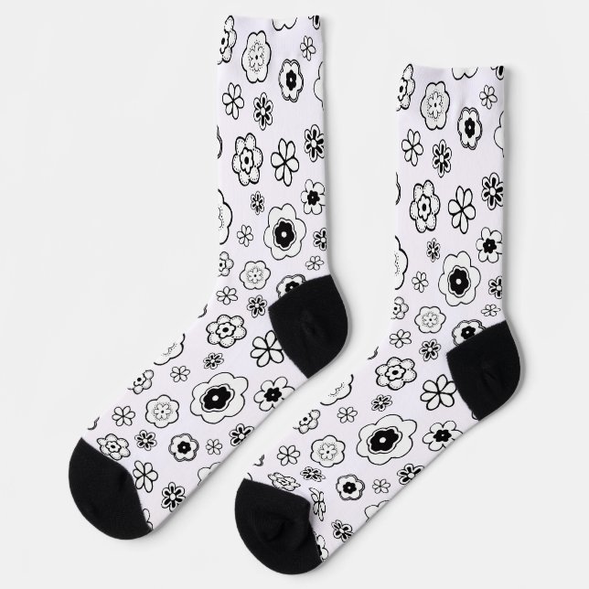 cartoon flowers socks (Left)